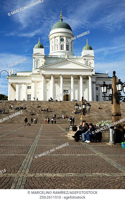 Lutheran cathedral in the Old Town of Helsinki, Finland
