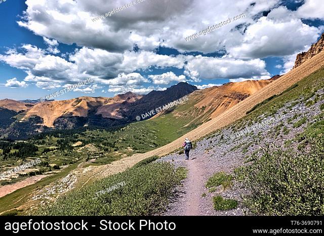 Hiking to Blackhawk Pass on the 485 mile Colorado Trail, Colorado