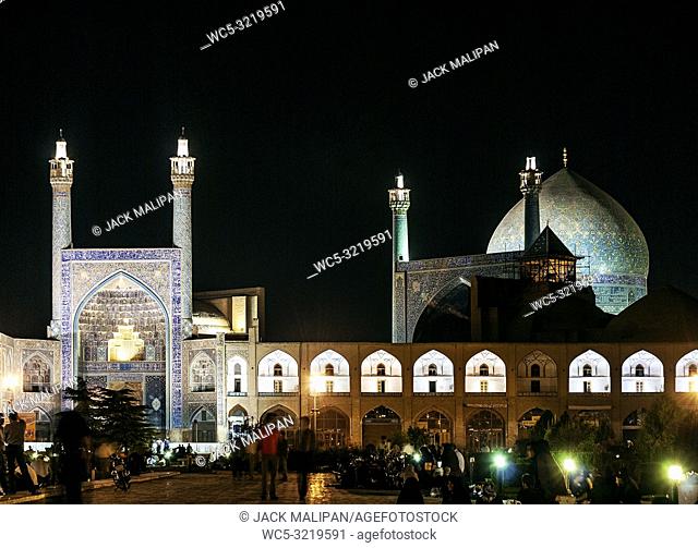 the shah mosque famous landmark on Naqsh-e Jahan Square in isfahan city iran