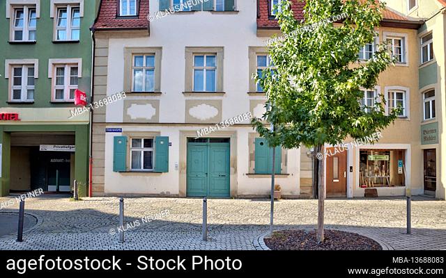 House facade, facade, window, architecture, decorative, shutter, Bamberg, Franconia, Bavaria, Germany, Europe