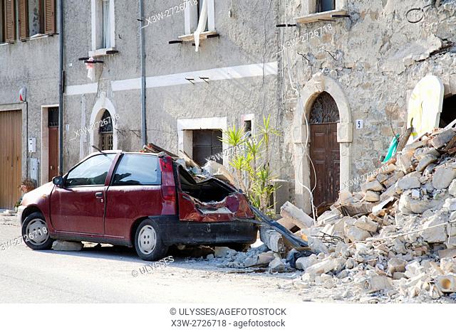Europe, Italy, Marche, Pescara del Tronto, earthquake of August 24th 2016