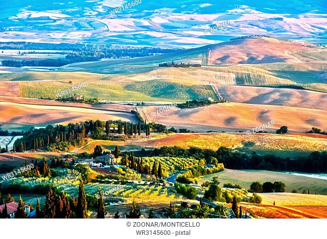 Landscape view of Val d'Orcia
