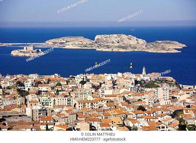 France, Bouches du Rhone, Marseille, Endoume district and Frioul islands