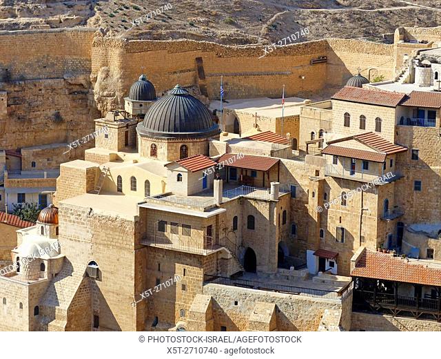 St. George Greek Orthodox Monastery, a monastery located in the Judean Desert Wadi Qelt, in the eastern West Bank