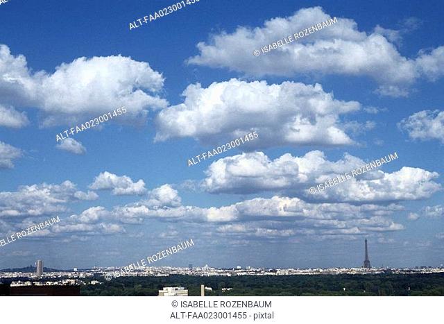 Cloudscape over Paris, France