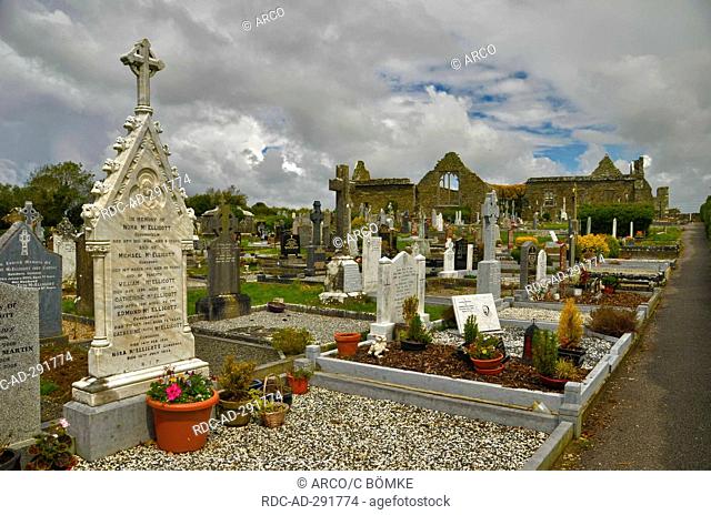 Lislaughtin Friary, County Kerry, Ireland / Lislaughtin Abbey, Franciscan Abbey, cemetery