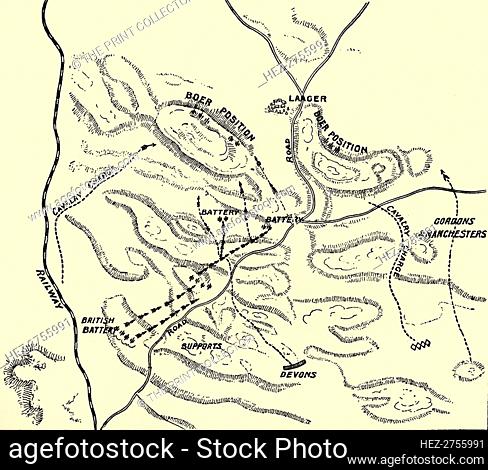 'Plan of battle of Elandslaagte', 1900. Creator: Unknown
