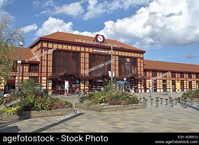 Gare ferroviaire de Saint-Etienne-Chateaucreux, Saint-Etienne, departement de la Loire, region Auvergne-Rhone-Alpes, France
