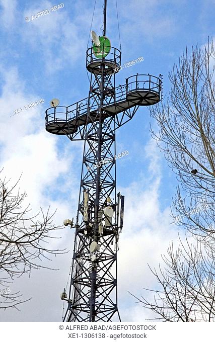 telecommunications tower, Parque Tecnologico del Valles, Cerdanyola de Valles, Catalonia, Spain