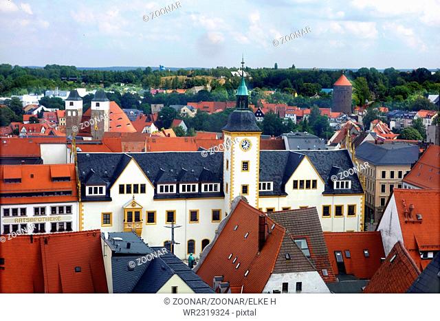 city hall of freiberg, middle saxony, germany