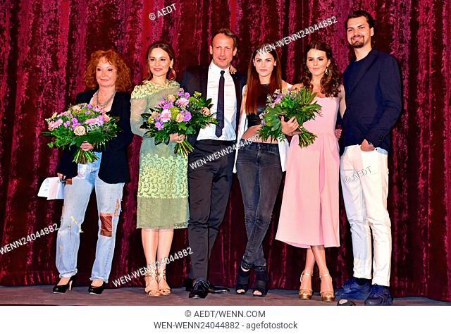 Celebrities at the premiere of Seitenwechsel at Zoo-Palast. Featuring: Vivian Naefe, Mina Tander, Wotan Wilke Moehring, Lisa Tomaschewsky, Ruby O