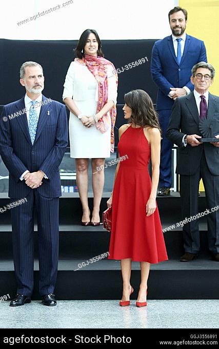 King Felipe VI of Spain, Queen Letizia of Spain attends 2019 National Innovation and Design Awards at Ciudad de las Artes y las Ciencias on July 3