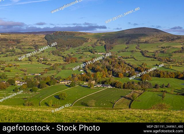 View of Castleton in the Hope Valley, Derbyshire, Peak District National Park, England, United Kingdom, Europe