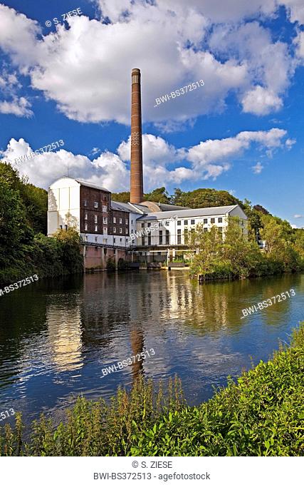 Horster Muehle hydroelectric power plant at Ruhr river, Germany, North Rhine-Westphalia, Ruhr Area, Essen