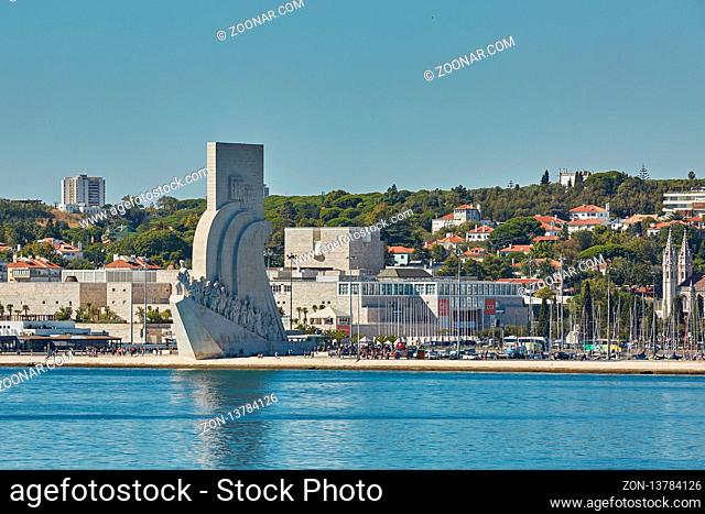 LISBON / PORTUGAL - OCTOBER 02, 2017: Padrao dos Descobrimentos (Discovery Monument) is an imposing architectural achievement in Belem district of Lisbon