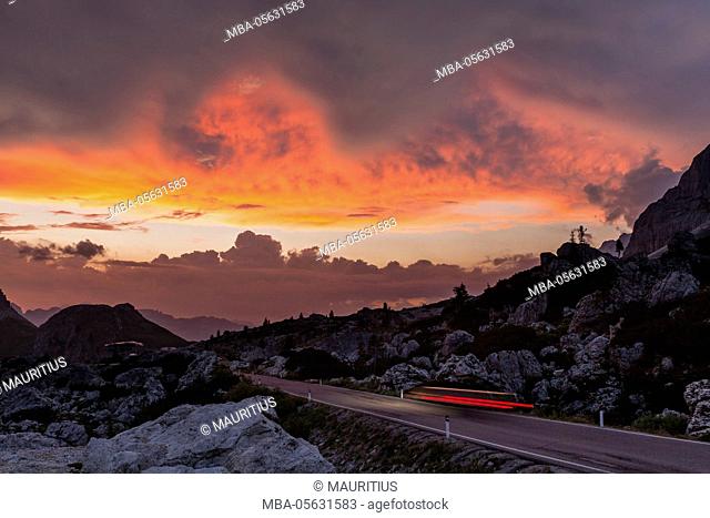 Valparola Pass, the Dolomites, province Belluno, Veneto, Italy, Europe