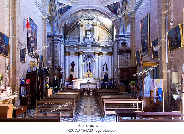 Interior of San Roque church Guanajuato province of Guanajuato Mexico