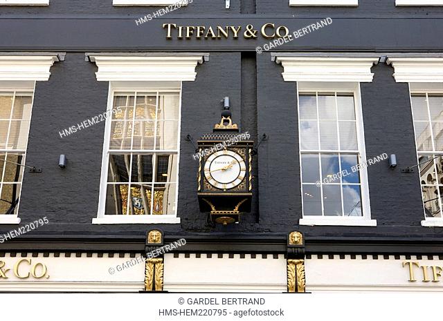 United Kingdom, London, Mayfair district, Old Bond Street, jeweller's Tiffany & Co
