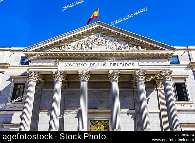 Palacio de las Cortes is a building in Madrid where the Spanish Congress of Deputies meet. It was built by Narciso Pascual Colomer in the neoclassic style and...