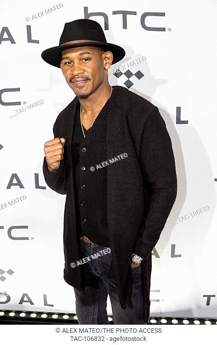 Daniel Jacobs arrives at the Barclays Center to perform at the Tidal X:1020 benefit concert on October 20th, 2015 in Brooklyn, New York