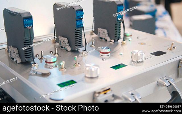 Industrial equipment - electronic apparatus - high-tech object, close up