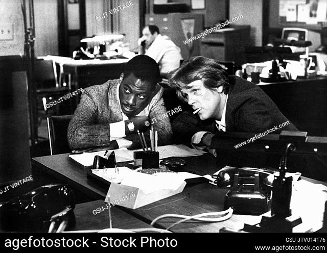 Eddie Murphy, Nick Nolte, on-set of the Film, 48 Hrs., Paramount Pictures, 1982