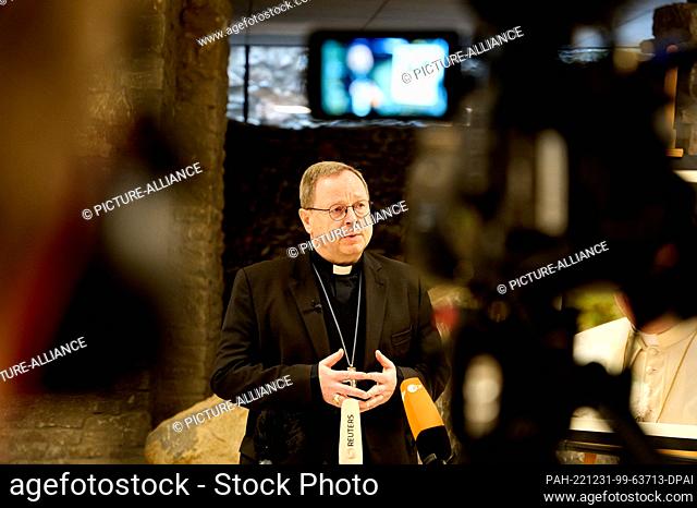 31 December 2022, Hessen, Limburg: Limburg Bishop Georg Bätzing delivers a statement on the death of Pope Emeritus Benedict