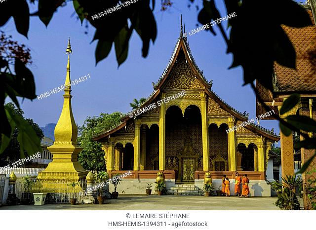 Laos, Luang Prabang province, Luang Prabang City, listed as World Heritage by UNESCO, Vat Sene temple