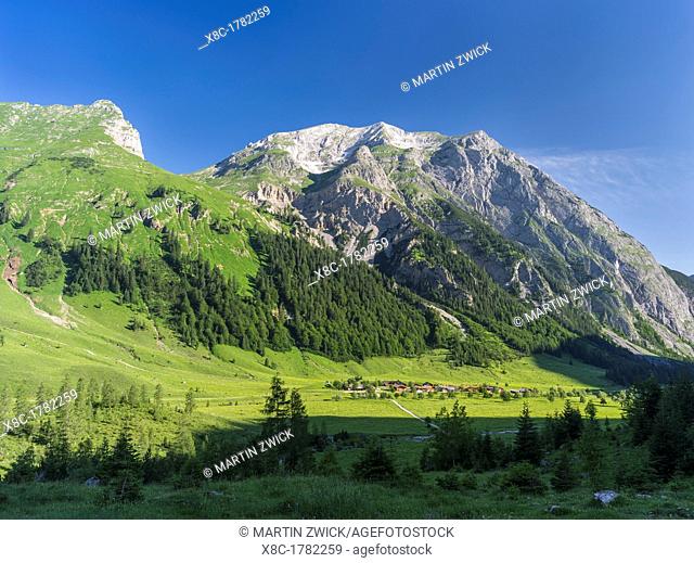 Eng Valley, Karwendel mountain range, Austria  The alp village Eng  In spite of the booming tourism Eng village is still a traditional