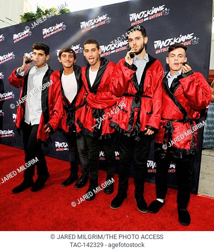Janoskians attend the Janoskians: Untold and Untrue premiere at the Bruin Theatre on August 25th, 2015 in Los Angeles, California