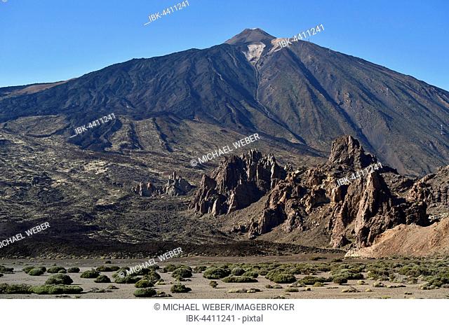 Ucanca Flats, Roques de Garcia, Pico Viejo, Teide, Teide National Park, Tenerife, Canary Islands, Spain