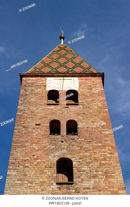 Church with sundial. France