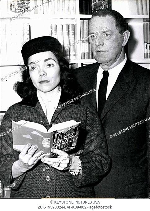 Mar. 24, 1959 - The Author of the greatest best -seller of our time: The American Erskine Caldwell (Erskine Caldwell) stayed with his wife Vivian (Vivian) - our...