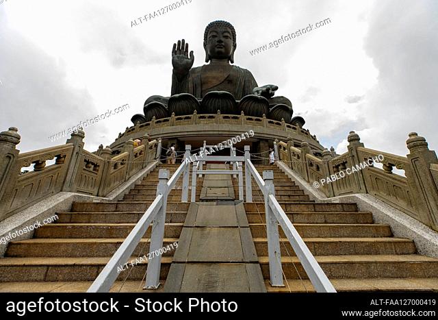 View of Tian Tan Buddha statue at Po Lin Monastery