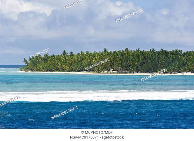 Cook Islands, Palmerston Island. Palmerston Island and reef