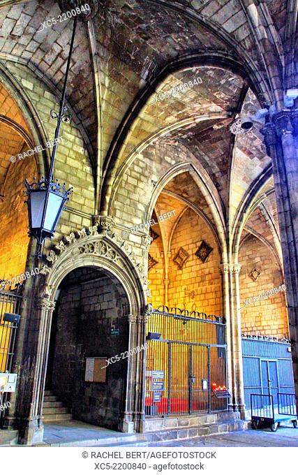Cloister of the Catedral Barcelona. Catalonia