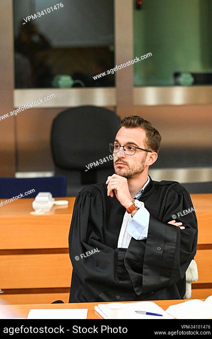 Lawyer Sylvain Daneels pictured during the constitution for the assizes trial of Philippe Lemaire, before the Assize Court of Luxembourg province in Arlon