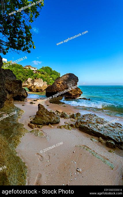 Padang Padang Beach in Bali Indonesia - nature vacation background
