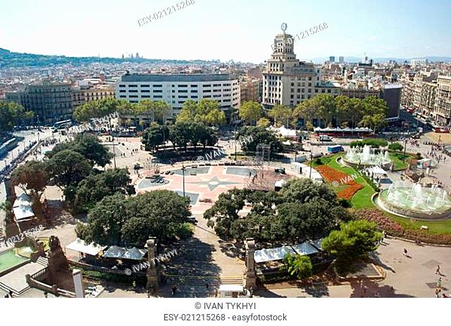 Central square in Barcelona