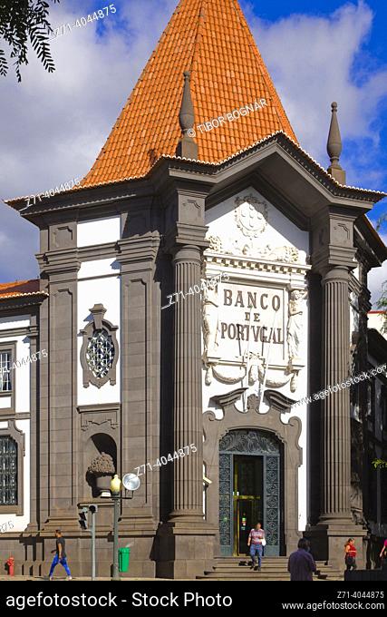 Portugal, Madeira, Funchal, Banco de Portugal,