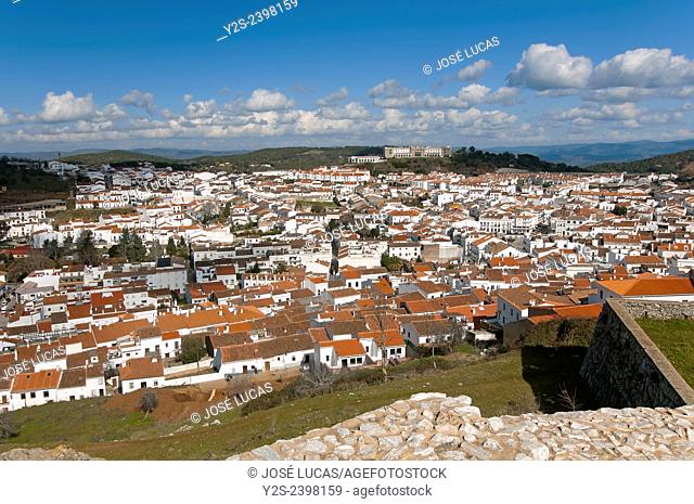 Panoramic view, Aracena, Huelva province, Region of Andalusia, Spain, Europe