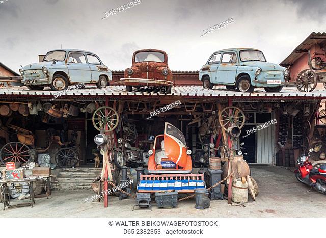 Bulgaria, Southern Mountains, Rila, Soviet-era old cars