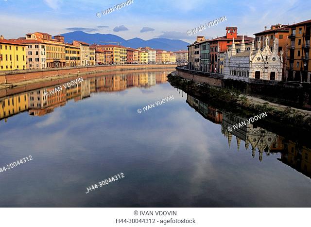 Arno river, Pisa, Tuscany, Italy