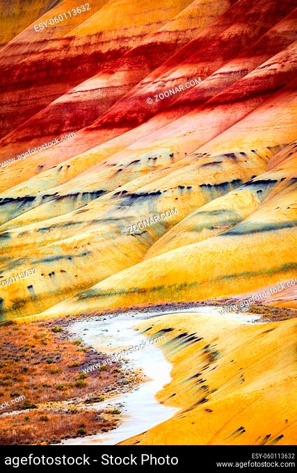 Painted Hills detail, part of the John Day Fossil Beds National Monument, Oregon, USA