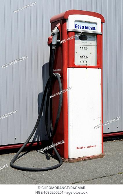 Old petrol pump seen in Germany