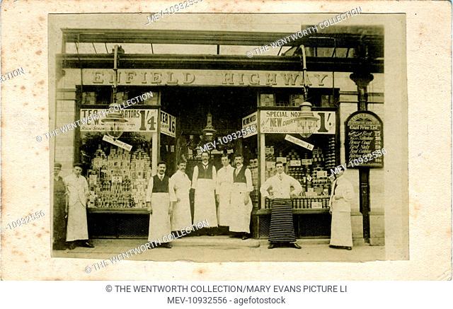 Cooperative Society, Enfield Highway, London, County of London, England. Perhaps they ran out of photographic paper