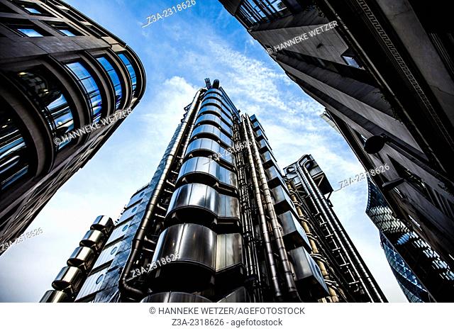 The Lloyd's building (sometimes known as the Inside-Out Building) is the home of the insurance institution Lloyd's of London