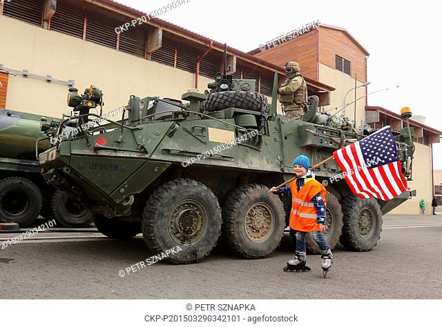 The U.S. military convoys, returning from the Baltic countries to a German base, entered the territory of the Czech Republic, on Sunday, March 29, in Nachod