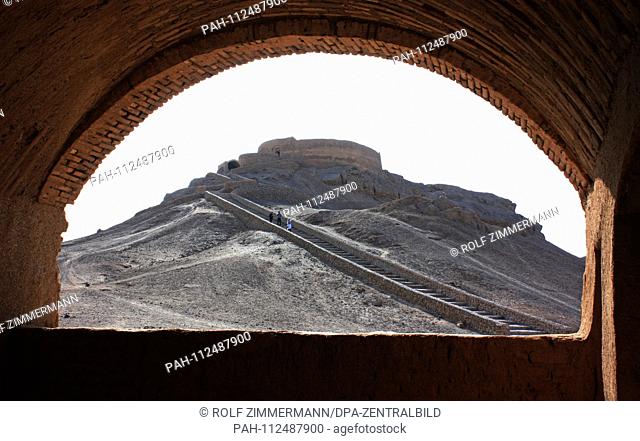 Iran - Yazd, also Jasd, is one of the oldest cities of Iran and capital of the province, Zoroastrian Tower of Silence on the outskirts of Yazd