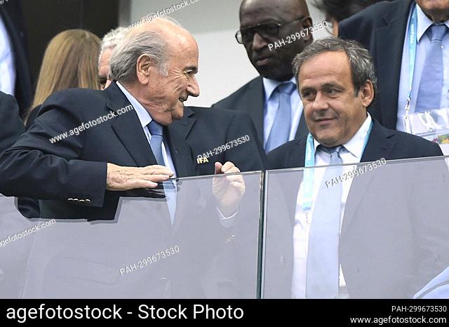 ARCHIVE PHOTO; Acquittal for Sepp Blatter and Michael Platini in the trial for dubious payment of millions. From left:FIFA President Joseph Sepp BLATTER (SUI)...